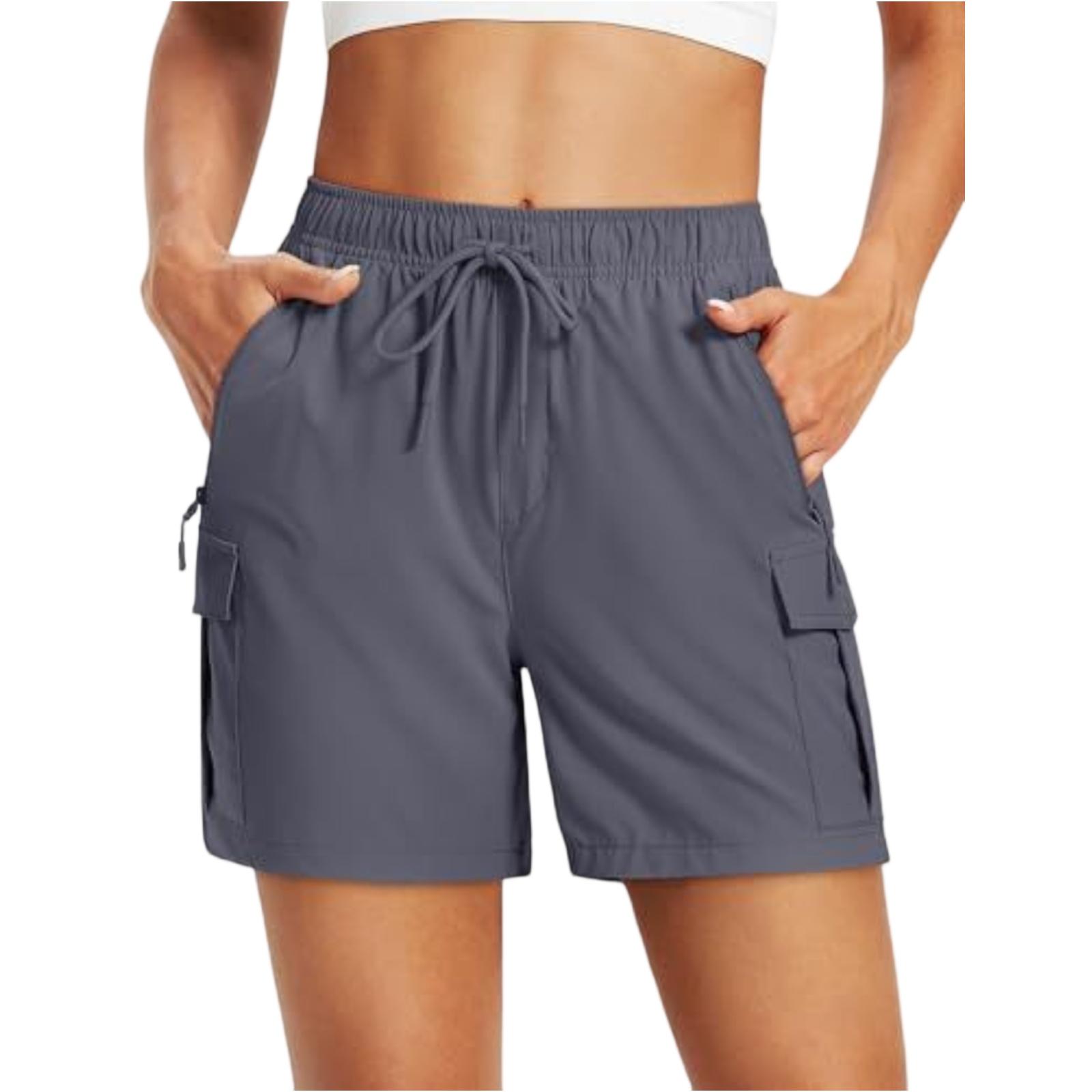 Women Casual Drawstring Waist Cargo Shorts with Zipper Pockets Relaxed Fit Lightweight Fabric for Daily Wear XL
Women Casual Drawstring Waist Cargo Shorts with Zipper Pockets Relaxed Fit Lightweight Fabric for Daily Wear XL