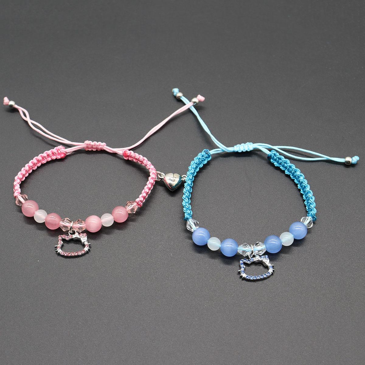 New Spider Kitty Charm Bracelets Rope Heart Magnetic Matching Bracelets for Couples Crystal Beaded Bracelet Halloween Jewelry
New Spider Kitty Charm Bracelets Rope Heart Magnetic Matching Bracelets for Couples Crystal Beaded Bracelet Halloween Jewelry