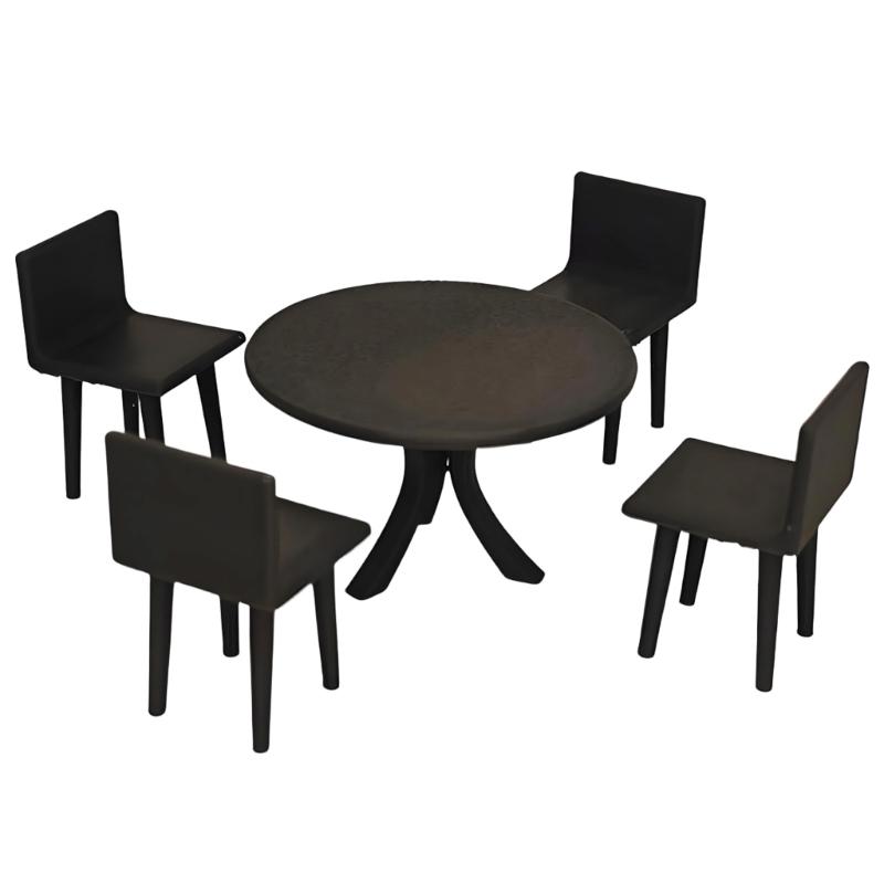 Detailed Plastic Dollhouses Furniture Set With 1:18 Scale Dining Table And Matching Chairs чорний
Detailed Plastic Dollhouses Furniture Set With 1:18 Scale Dining Table And Matching Chairs чорний