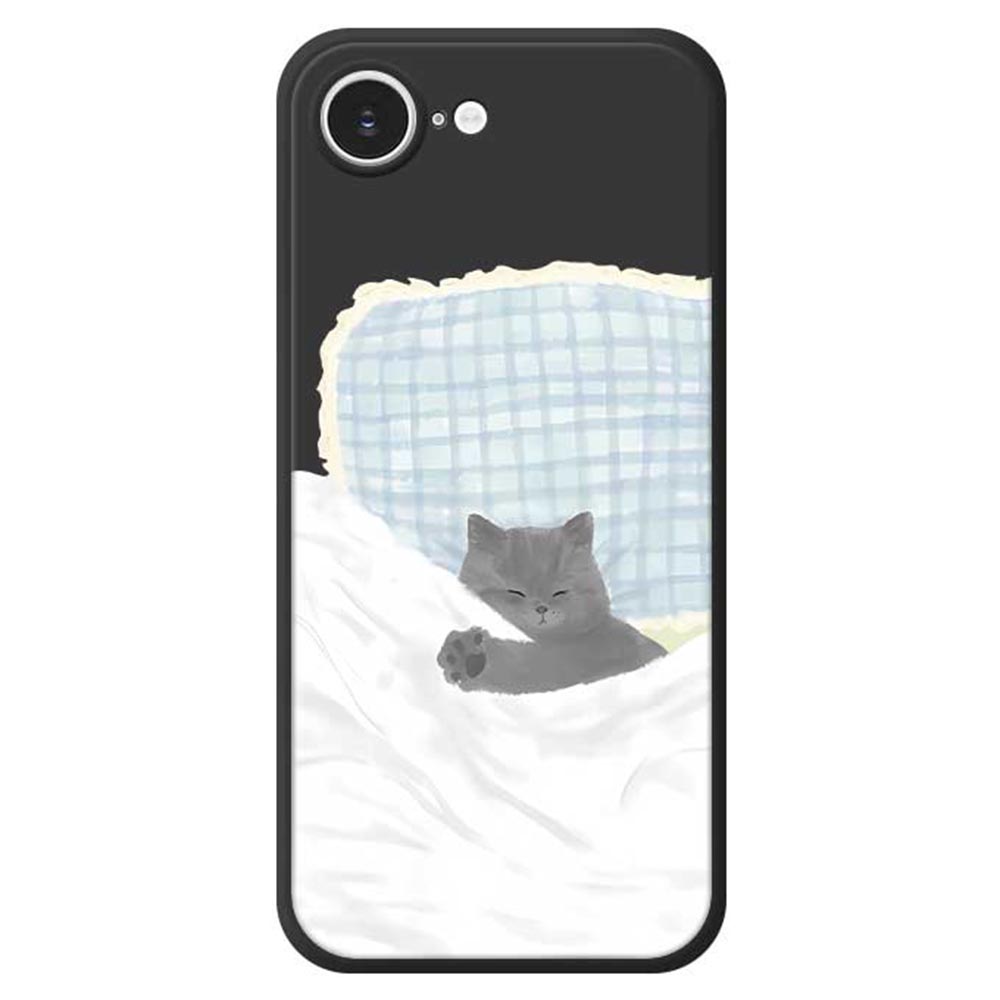 For iPhone 16e Case Cute Sleeping Cat Pattern Printing Straight Edge TPU Phone Back Cover Black
For iPhone 16e Case Cute Sleeping Cat Pattern Printing Straight Edge TPU Phone Back Cover Black