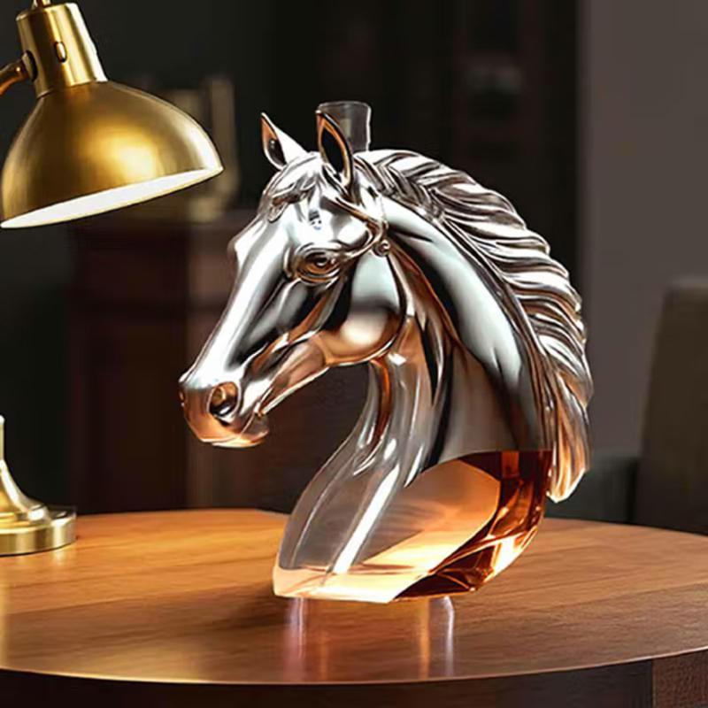 Horse Glass Liquor Decanter - 300ml Elegant Design with Detachable Cork Stopper, Leakproof for Whiskey
Horse Glass Liquor Decanter - 300ml Elegant Design with Detachable Cork Stopper, Leakproof for Whiskey