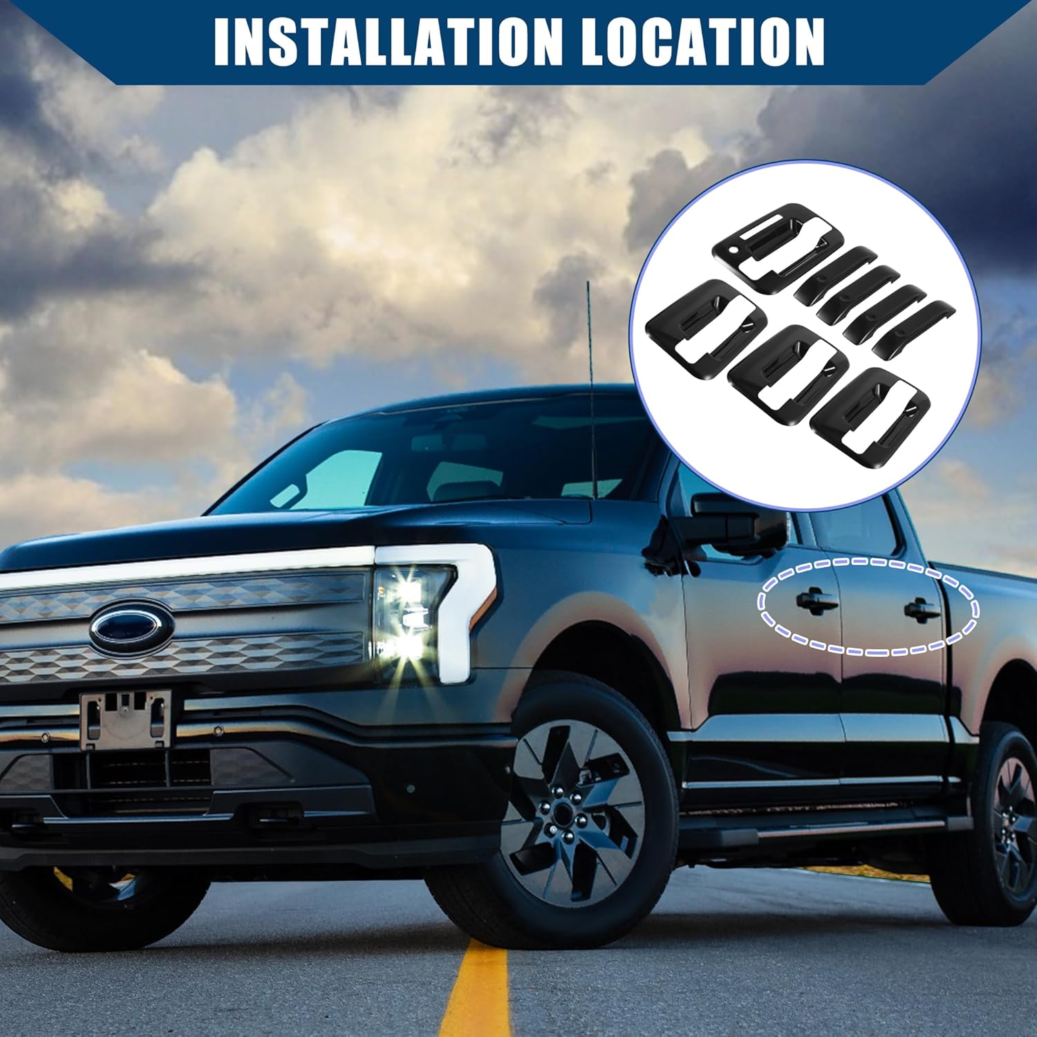 Gloss Black Exterior Door Handle Cover for Ford F-150 4DR 2004-2014 Car Outside Decor Trim/Front Rear Left Right/Durable / 1 Set
Gloss Black Exterior Door Handle Cover for Ford F-150 4DR 2004-2014 Car Outside Decor Trim/Front Rear Left Right/Durable / 1 Set