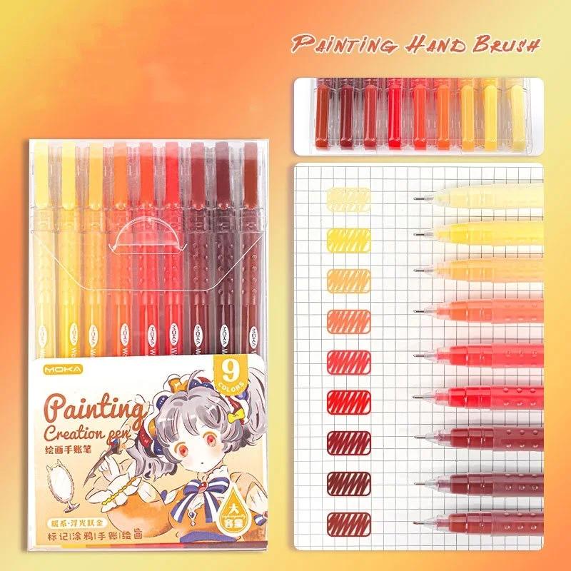 9 шт./компл. гелевая ручка для рисования градиентным цветом 0,5 мм, гладкая цветная ручка для канцелярских принадлежностей для журнала, для писания, для студентов
9 шт./компл. гелевая ручка для рисования градиентным цветом 0,5 мм, гладкая цветная ручка для канцелярских принадлежностей для журнала, для писания, для студентов