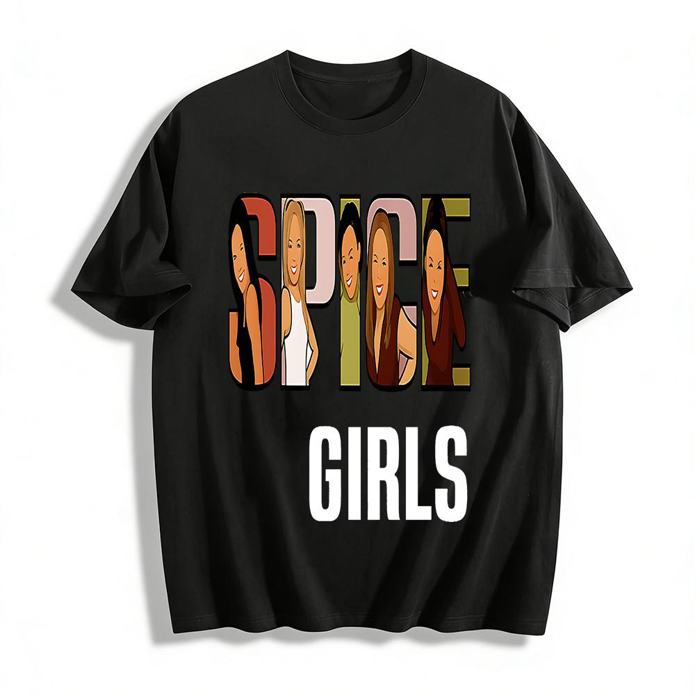 Vintage Spice Girls Print Short Sleeve Tops Casual Tees For Pop Band Fans Pure cotton T-shirt 6XL
Vintage Spice Girls Print Short Sleeve Tops Casual Tees For Pop Band Fans Pure cotton T-shirt 6XL