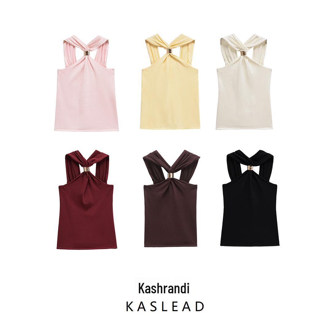 2025 Spring Women s European & American Gold Embellished Halter Knit Top Small коричневий
2025 Spring Women s European & American Gold Embellished Halter Knit Top Small коричневий