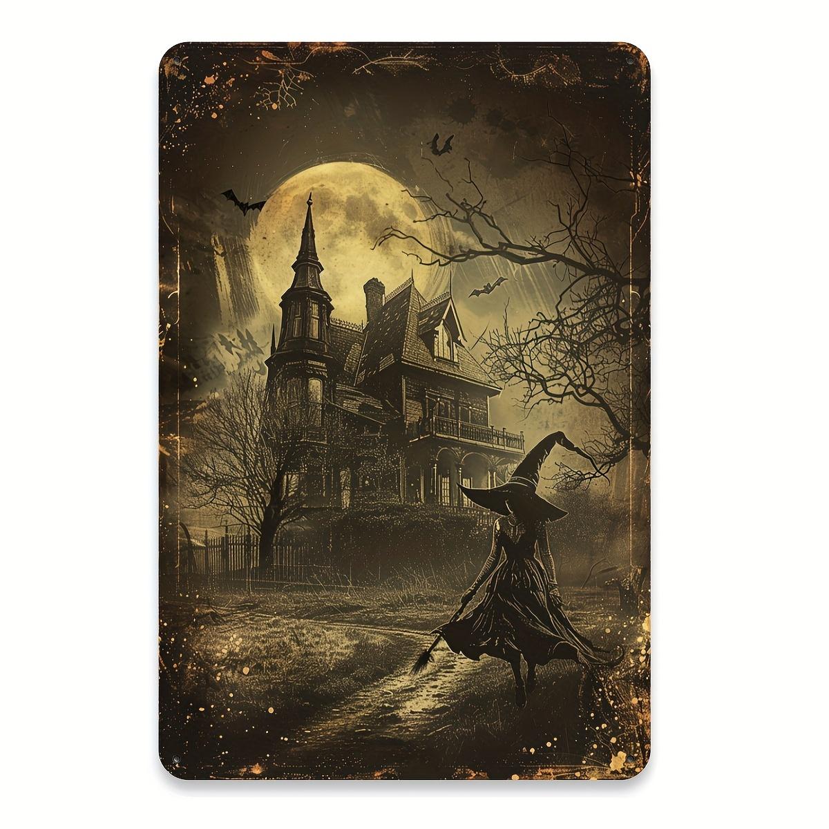 Halloween Witch Hat Dark Castle Metal Tin Sign Durable Iron Wall Art for Home Living Room Garden or Garage Decor Ea 20x30cm(7.8x11.8inch)
Halloween Witch Hat Dark Castle Metal Tin Sign Durable Iron Wall Art for Home Living Room Garden or Garage Decor Ea 20x30cm(7.8x11.8inch)
