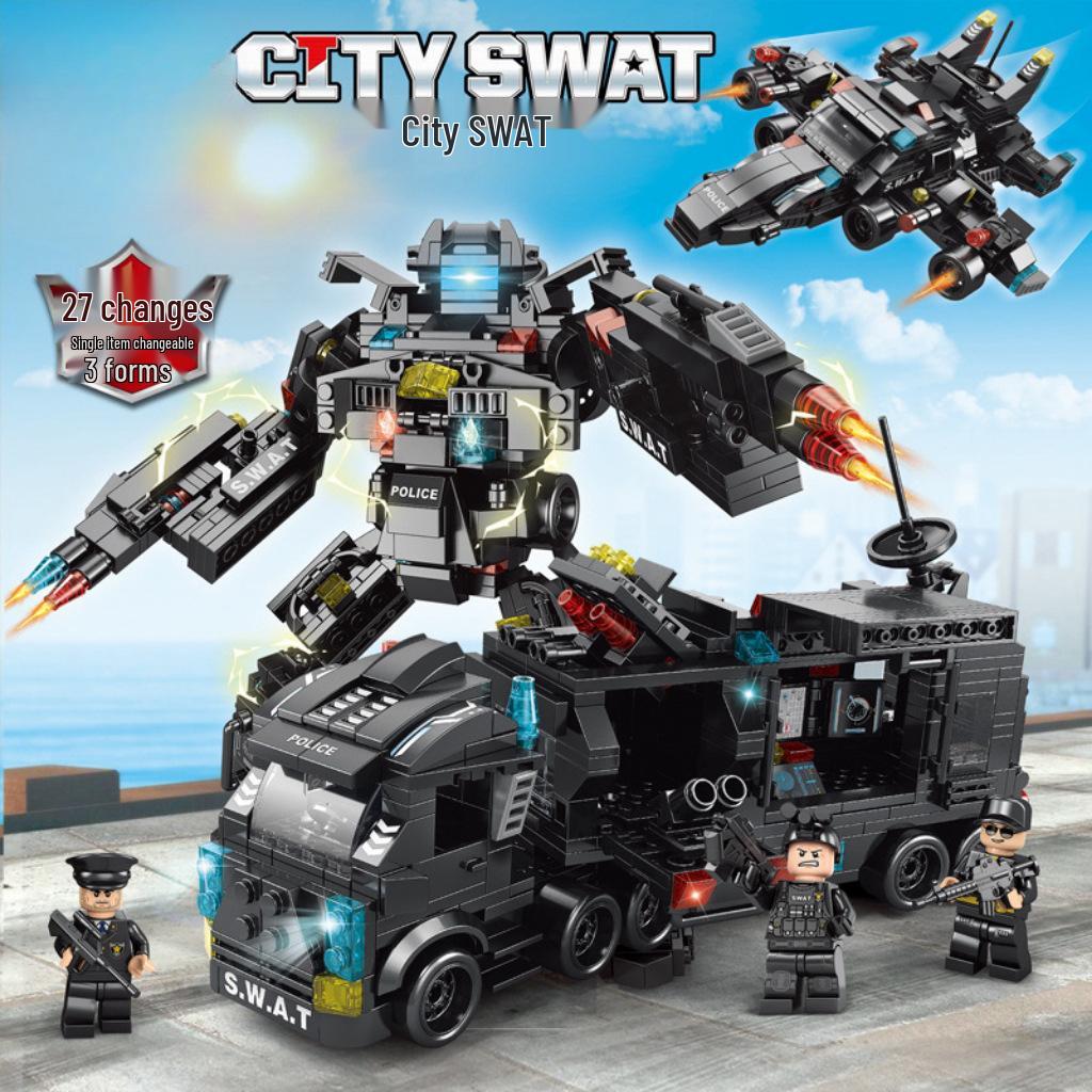 SWAT Полицейский Конструктор Городской Набор: Совместим с Lego, 27 конфигураций, блоки малых размеров, идеально подходит для мальчиков.
SWAT Полицейский Конструктор Городской Набор: Совместим с Lego, 27 конфигураций, блоки малых размеров, идеально подходит для мальчиков.