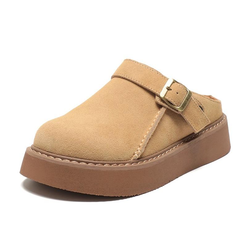 Баотоу женские шлепанцы на толстой подошве с полуоткрытой пяткой, осенние новинки, кожаные ретро пробковые шлепанцы 35
Баотоу женские шлепанцы на толстой подошве с полуоткрытой пяткой, осенние новинки, кожаные ретро пробковые шлепанцы 35