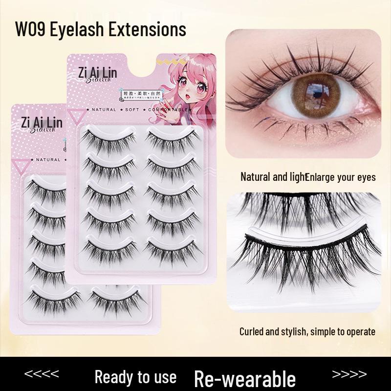 W09 Grafted Eyelashes - Natural Cluster, Fine Stem, One-Piece Lazy False Eyelashes for Daily Use
W09 Grafted Eyelashes - Natural Cluster, Fine Stem, One-Piece Lazy False Eyelashes for Daily Use