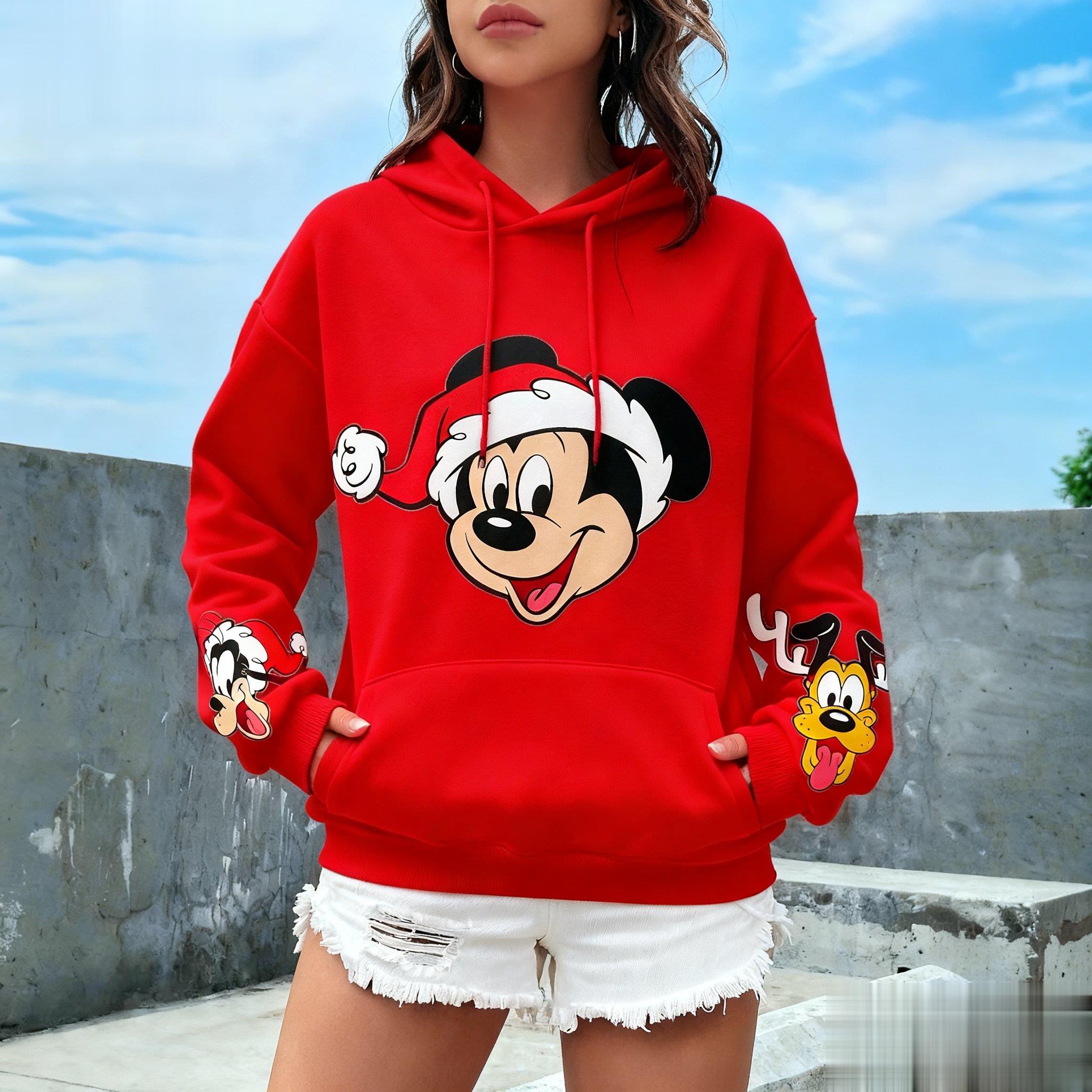 Disney Mickey Mouse Christmas Print Hoodie Women Men Autumn Winter Casual Pullover Sweatshirt Vintage Cartoon Streetwear Unisex M
Disney Mickey Mouse Christmas Print Hoodie Women Men Autumn Winter Casual Pullover Sweatshirt Vintage Cartoon Streetwear Unisex M