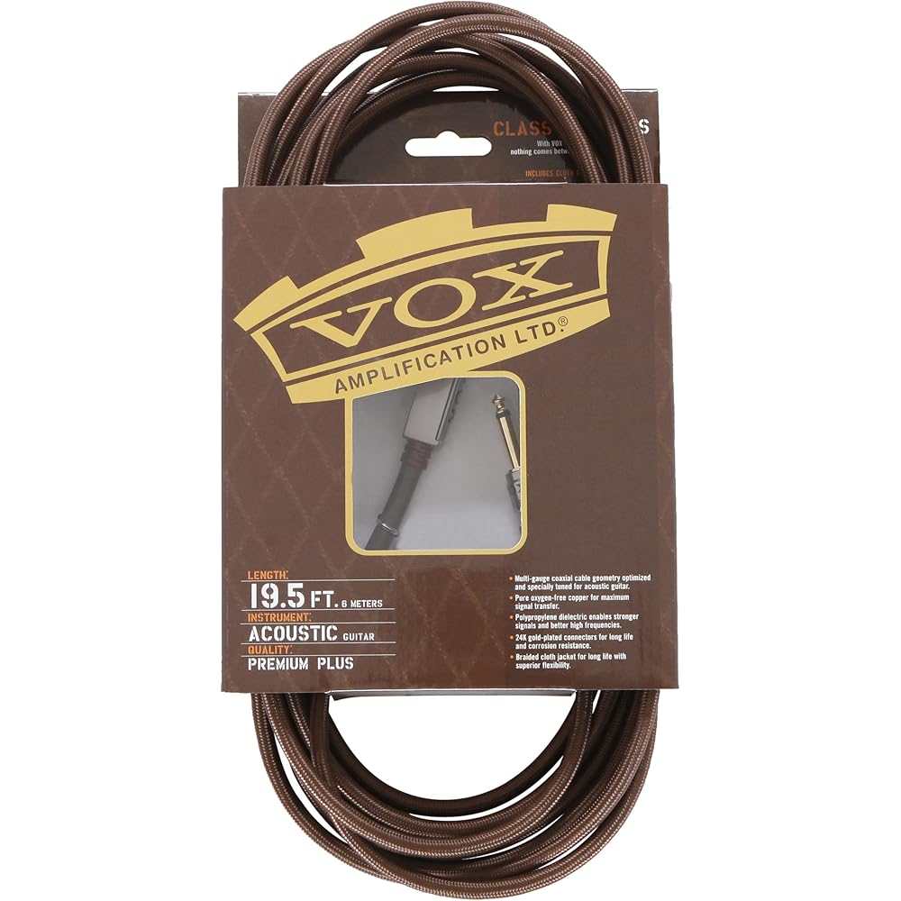 VOX Vox Cable Acoustic Guitar Shield 6m S-L VAC-19
VOX Vox Cable Acoustic Guitar Shield 6m S-L VAC-19