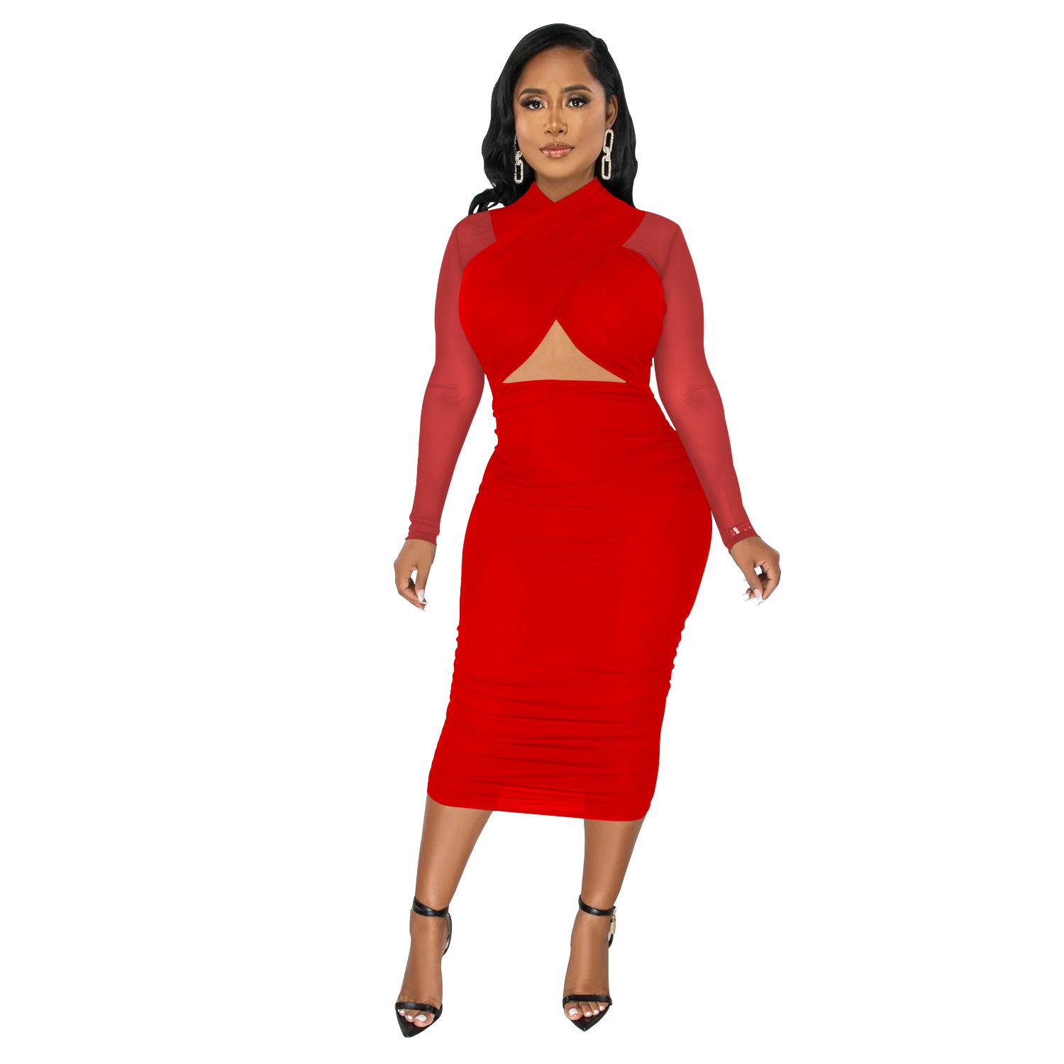 Fashion Women s Mesh Long Sleeve Solid Color Tube Top Crop Dress Medium красный
Fashion Women s Mesh Long Sleeve Solid Color Tube Top Crop Dress Medium красный