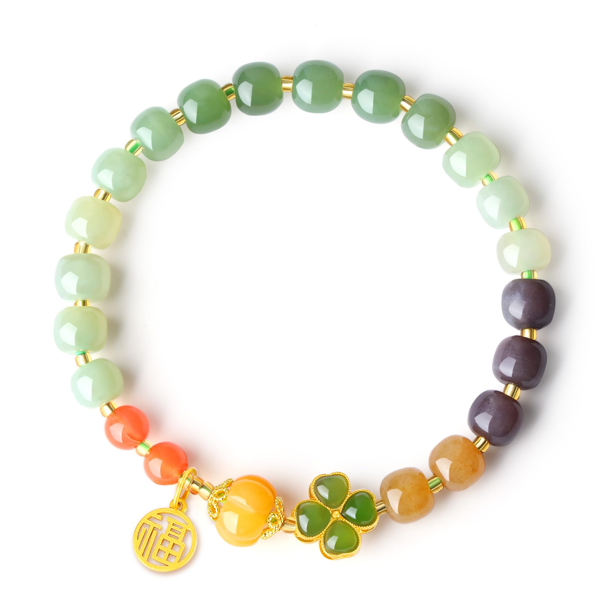 Bracelet for Four Leaf Clover Compatible with Silver Round Natural Prayer Work Money Love Independence Entrance Popular Silver Thunder Women, Motif,
Bracelet for Four Leaf Clover Compatible with Silver Round Natural Prayer Work Money Love Independence Entrance Popular Silver Thunder Women, Motif,