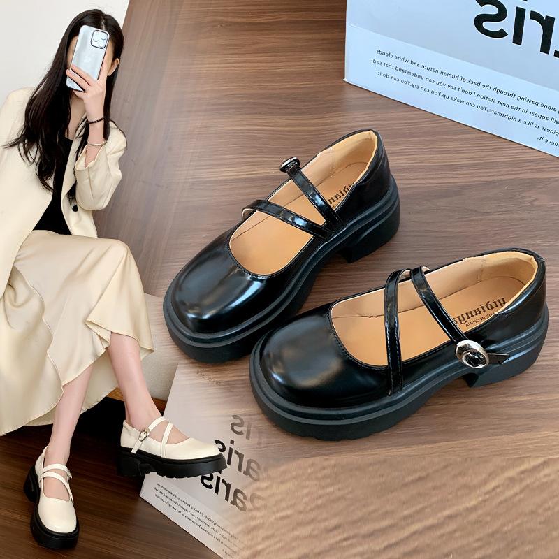 College Casual Tide with Thick Bottom Le Fu Small Leather Shoes Female Spring Retro Mary Jane Shoes Fashion Women Summer Breathable Shoes 40
College Casual Tide with Thick Bottom Le Fu Small Leather Shoes Female Spring Retro Mary Jane Shoes Fashion Women Summer Breathable Shoes 40