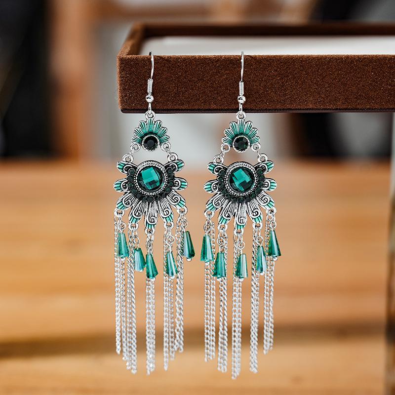 Vintage Ethnic Colorful Crystal Dangle Earrings for Women Classic Beach Chain Tassel Drop Earring Female Pendiente Bijoux зелёный
Vintage Ethnic Colorful Crystal Dangle Earrings for Women Classic Beach Chain Tassel Drop Earring Female Pendiente Bijoux зелёный