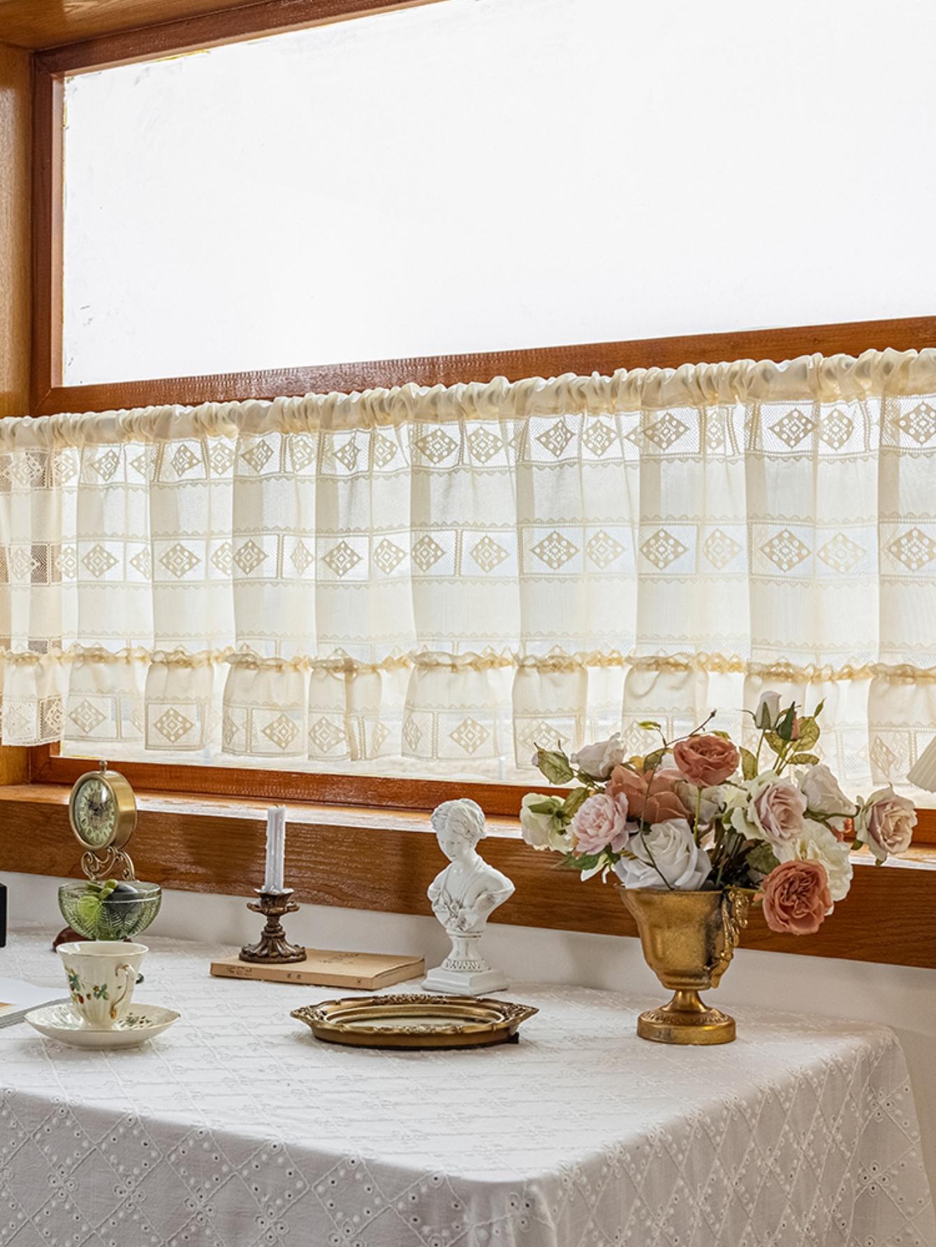 1pc French countryside lace translucent half curtain short curtain door curtain gauze curtain American kitchen partition curtain 1pcW100cmxL50cm&Rod pocket бежевий
1pc French countryside lace translucent half curtain short curtain door curtain gauze curtain American kitchen partition curtain 1pcW100cmxL50cm&Rod pocket бежевий