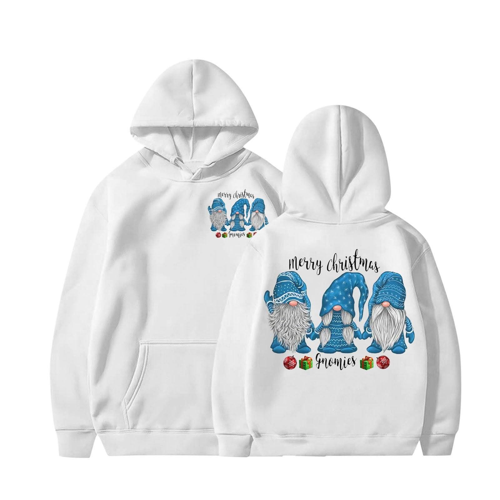 Графические толстовки с капюшоном для женщин Милый пуловер с длинным рукавом Опрятные толстовки с капюшоном с принтом букв Осень-зима S белый