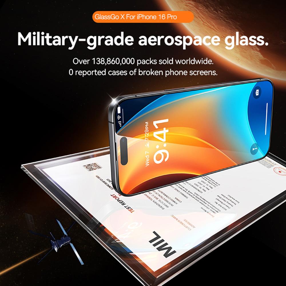 TORRAS Glassgo For iPhone 16 Pro Screen Protector Tempered Glass HD Film with Automatic Dust Removal Tool As Shown A
TORRAS Glassgo For iPhone 16 Pro Screen Protector Tempered Glass HD Film with Automatic Dust Removal Tool As Shown A