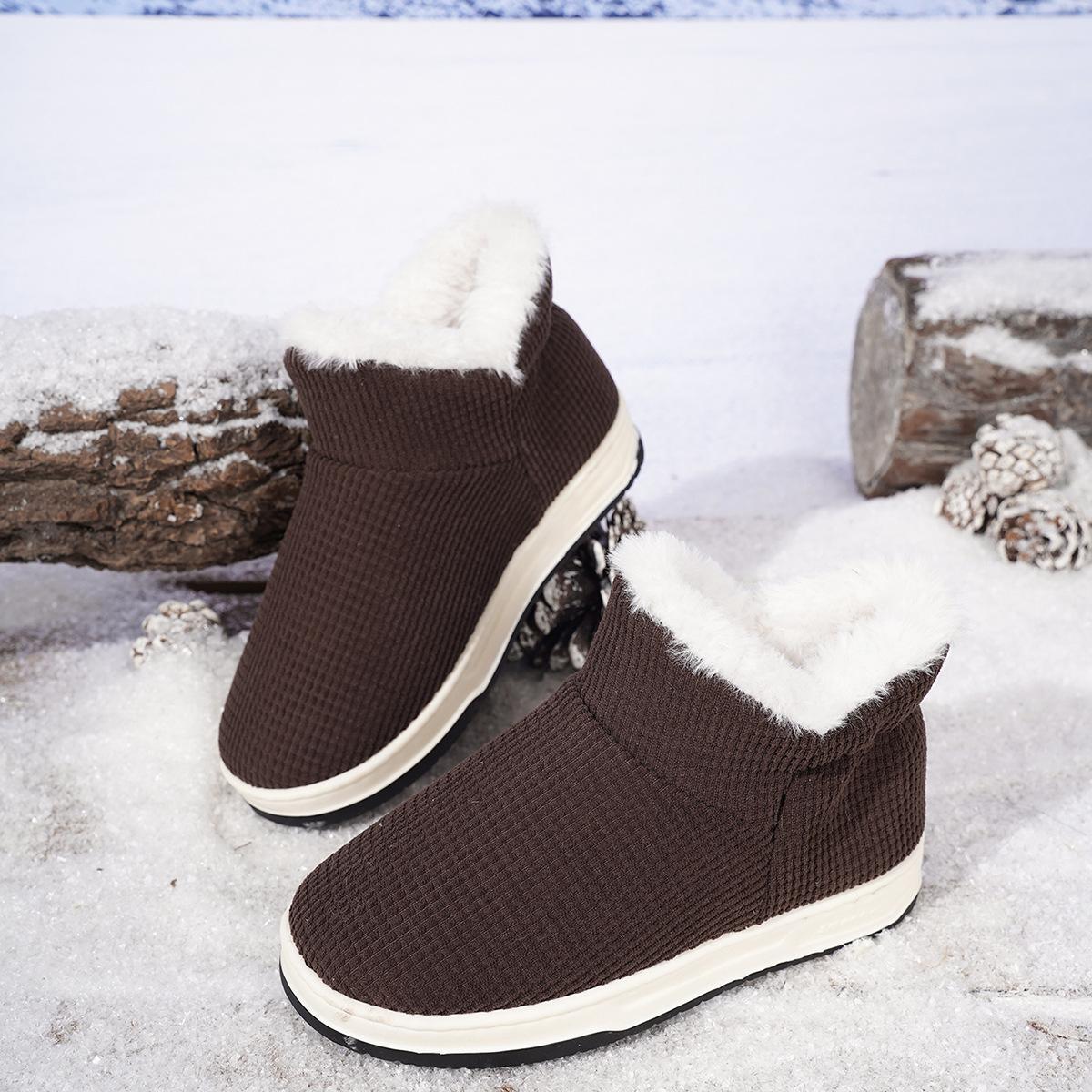 Non-Slip Thick Sole Winter Warm Cotton Shoes for Women Indoor Soft Bottom Plush Lined Fuzzy Ankle Boots Size 36-43 Comfortable 43 темно-коричневого кольору
Non-Slip Thick Sole Winter Warm Cotton Shoes for Women Indoor Soft Bottom Plush Lined Fuzzy Ankle Boots Size 36-43 Comfortable 43 темно-коричневого кольору