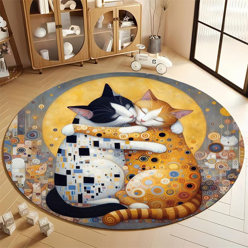 Whimsical Cat Hug Design for Cozy Living Rooms round carpet for home sofa bedroom, gift Diameter 60cm
Whimsical Cat Hug Design for Cozy Living Rooms round carpet for home sofa bedroom, gift Diameter 60cm