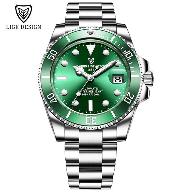Mens Watches Top Brand Luxury 5ATM Waterproof Luminous Mechanical Wristwatches For Men Fashion Business Automatic Watch Men срібні зелений колір
Mens Watches Top Brand Luxury 5ATM Waterproof Luminous Mechanical Wristwatches For Men Fashion Business Automatic Watch Men срібні зелений колір