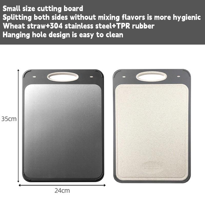304 Stainless Steel Cutting Board,Wheat Straw+TPR Double-Sided Thickened Chopping Board,Wooden Sandwich Layer Cutting Board
304 Stainless Steel Cutting Board,Wheat Straw+TPR Double-Sided Thickened Chopping Board,Wooden Sandwich Layer Cutting Board