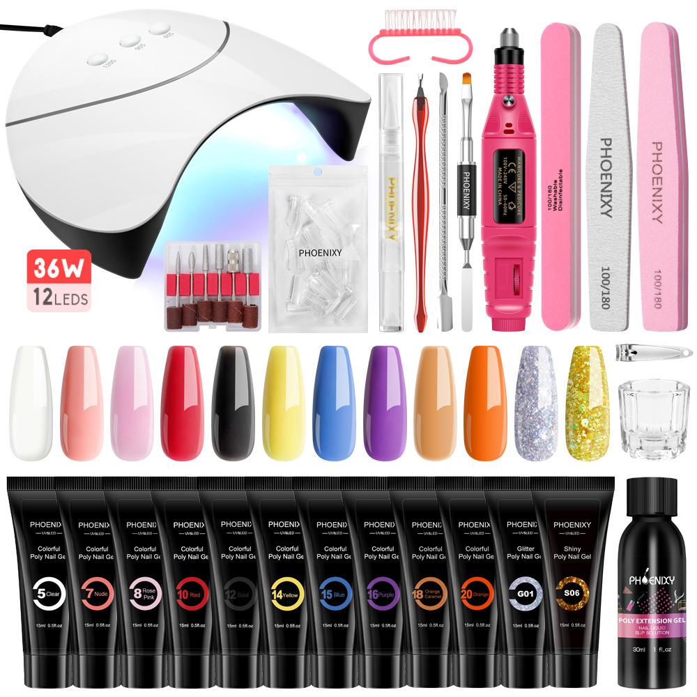 PHOENIXY Poly UV Gel Nail Builder Extension Kit Poly Nail Gel Kit С УФ / LED лампой Акрил для украшения ногтей Инструменты для ногтей Аксессуары
PHOENIXY Poly UV Gel Nail Builder Extension Kit Poly Nail Gel Kit С УФ / LED лампой Акрил для украшения ногтей Инструменты для ногтей Аксессуары