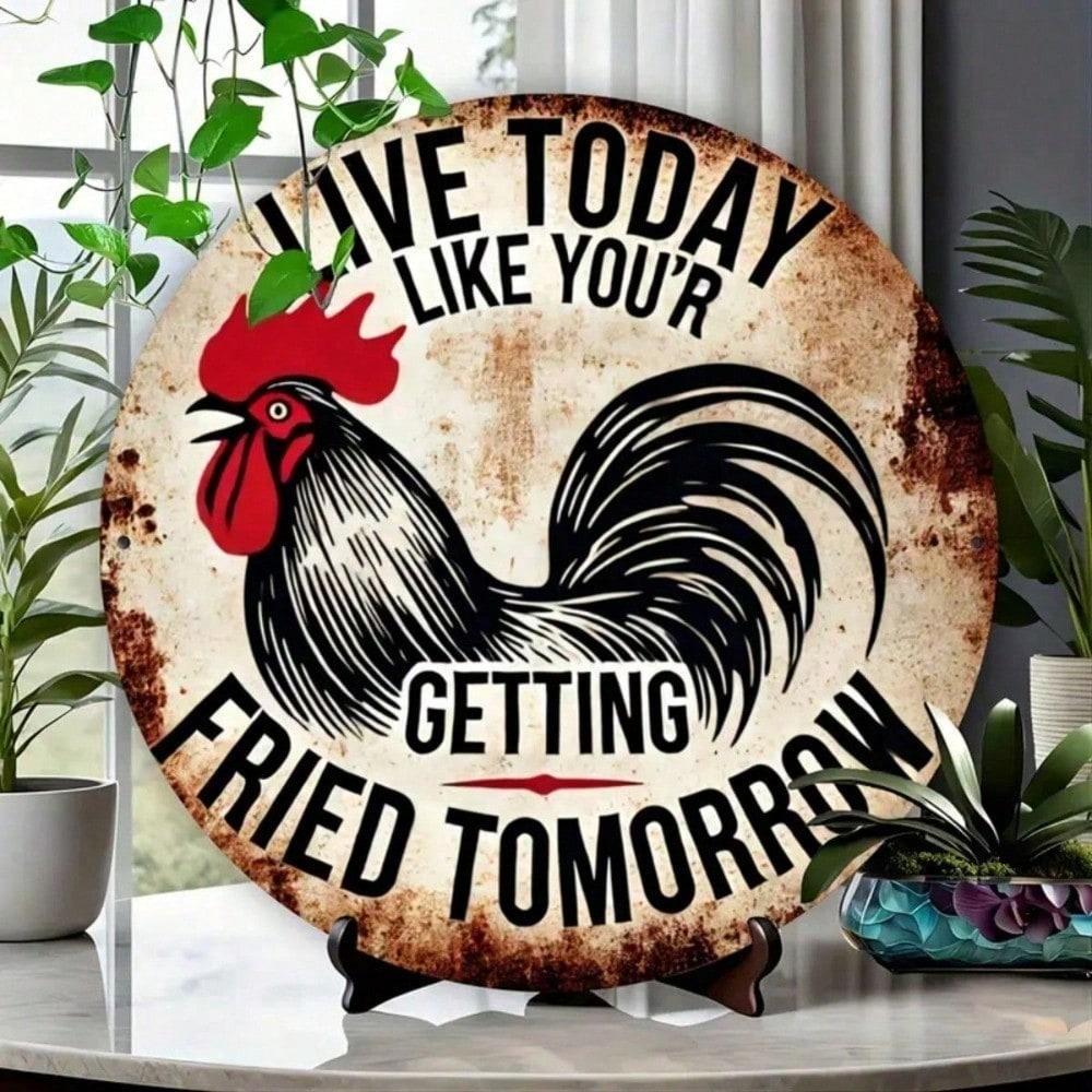8 Inch Round Metal Sign Rooster Quote Live Today Like High Definition Indoor Outdoor Wall Decor 20x20 різнокольоровий
8 Inch Round Metal Sign Rooster Quote Live Today Like High Definition Indoor Outdoor Wall Decor 20x20 різнокольоровий