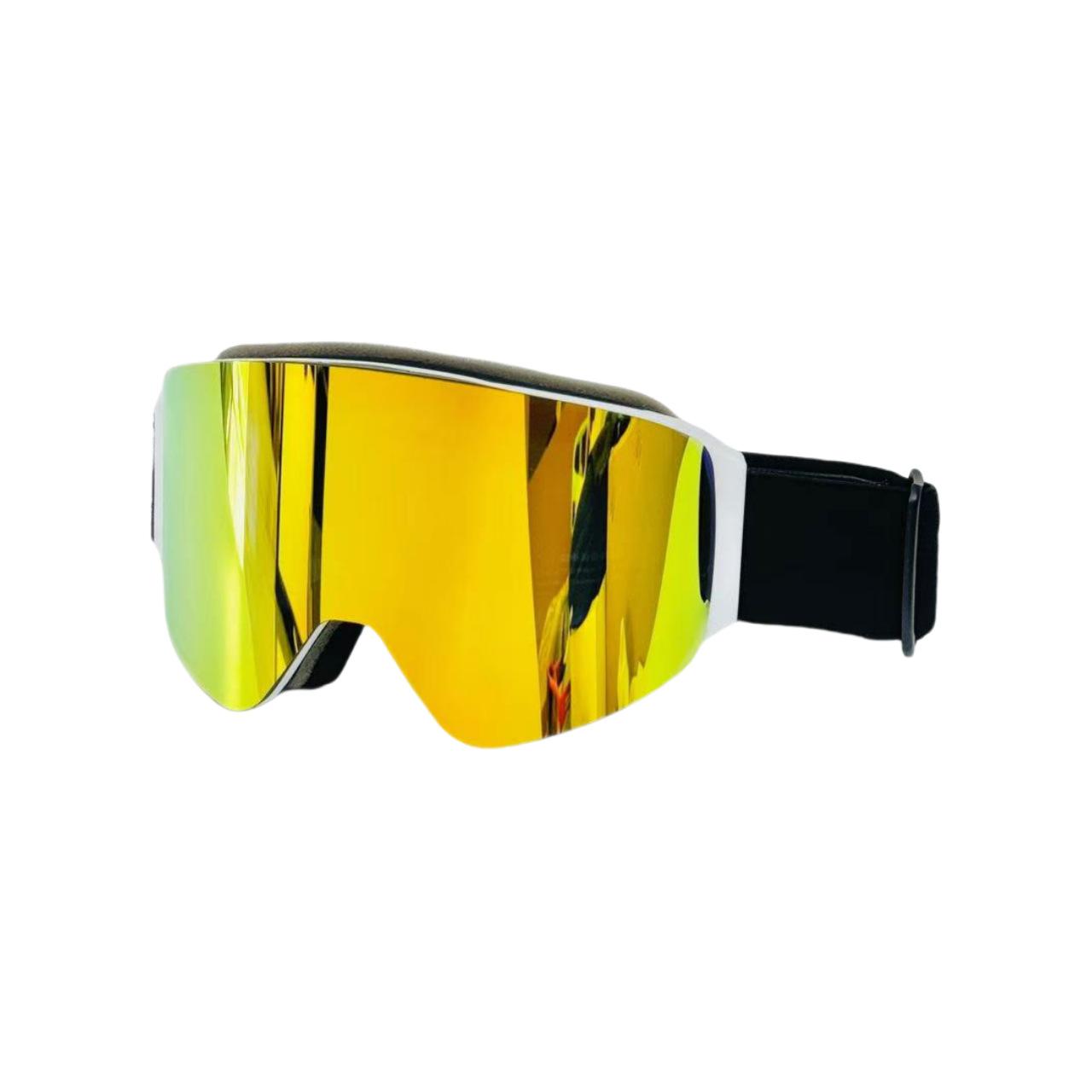 New flip-up magnetic ski goggles for outdoor sports, windproof, sandproof, and anti-fog ski eye protection goggles White frame with gold acc
New flip-up magnetic ski goggles for outdoor sports, windproof, sandproof, and anti-fog ski eye protection goggles White frame with gold acc