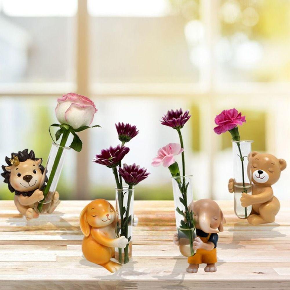 Adorable Animal Flower Vase Shatterproof Resin Flower Container Cartoon Animal Statue Desktop Style 3
Adorable Animal Flower Vase Shatterproof Resin Flower Container Cartoon Animal Statue Desktop Style 3