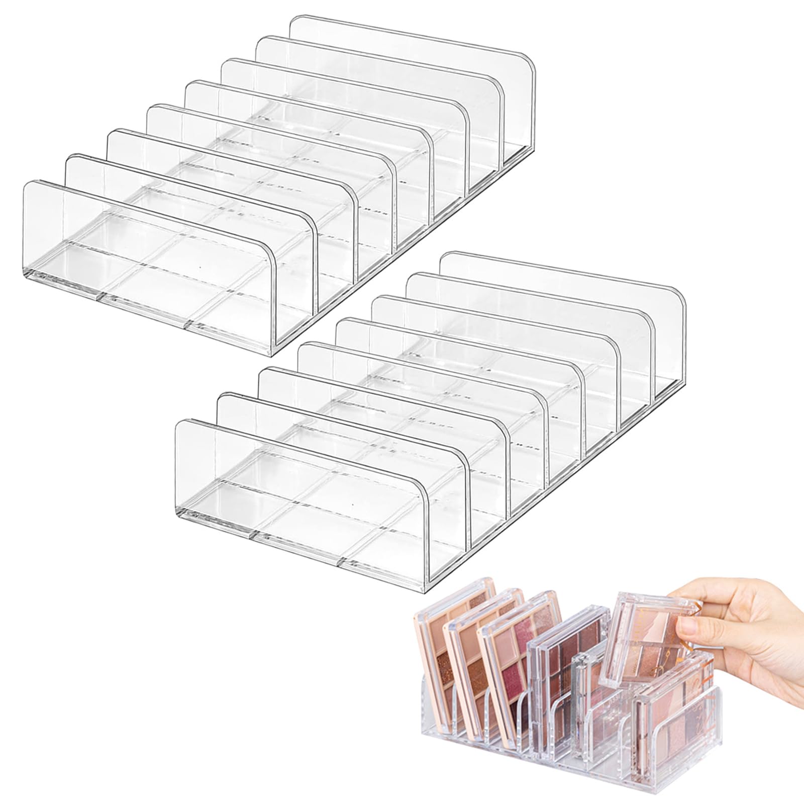happykau Акриловый кейс для теней с 7 косметическими отделениями для макияжа, хранения макияжа, хранения косметики, для мелочей, прозрачный кейс, 2 предмета, хранение, отделения,
happykau Акриловый кейс для теней с 7 косметическими отделениями для макияжа, хранения макияжа, хранения косметики, для мелочей, прозрачный кейс, 2 предмета, хранение, отделения,