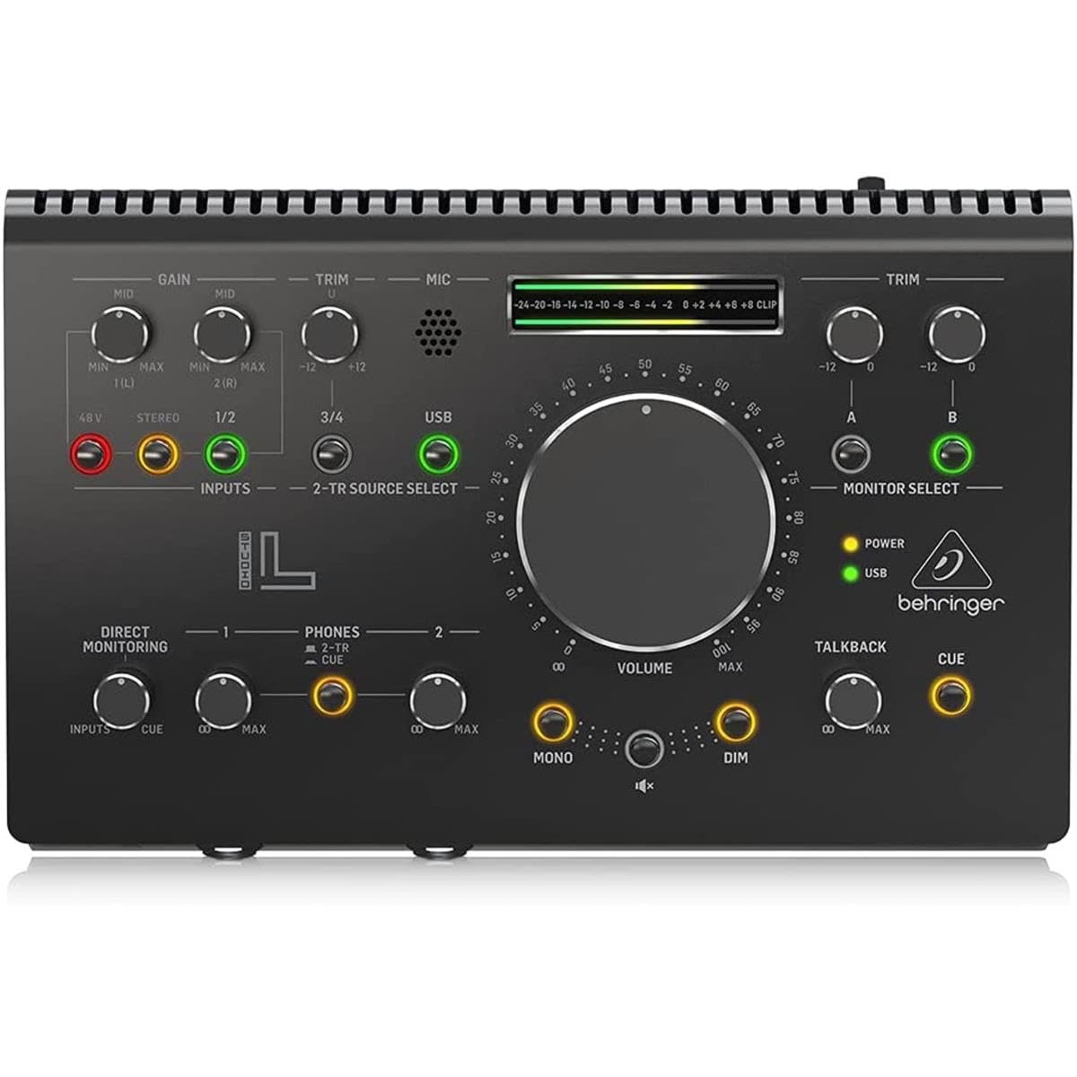 Behringer 2x2 USB Audio Interface 192kHz Compatible MIDAS Mic Preamp Talkback Мікрофон Studio Controller VCA Control STUDIO L Black Вбудований
Behringer 2x2 USB Audio Interface 192kHz Compatible MIDAS Mic Preamp Talkback Мікрофон Studio Controller VCA Control STUDIO L Black Вбудований