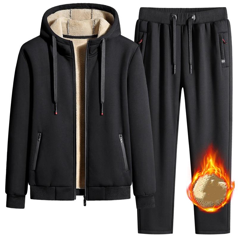 Зимний спортивный костюм мужской толстый теплый флисовый комплект из овечьей шерсти с капюшоном, куртка+брюки, спортивная одежда 5XL
Зимний спортивный костюм мужской толстый теплый флисовый комплект из овечьей шерсти с капюшоном, куртка+брюки, спортивная одежда 5XL