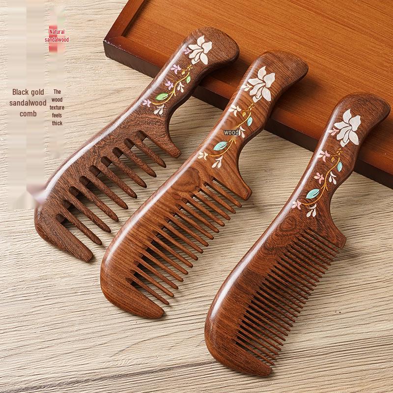 Handmade Black Gold Sandalwood Comb: Smooth Lacquerware for Ladies with Engraved Logo Gift
Handmade Black Gold Sandalwood Comb: Smooth Lacquerware for Ladies with Engraved Logo Gift