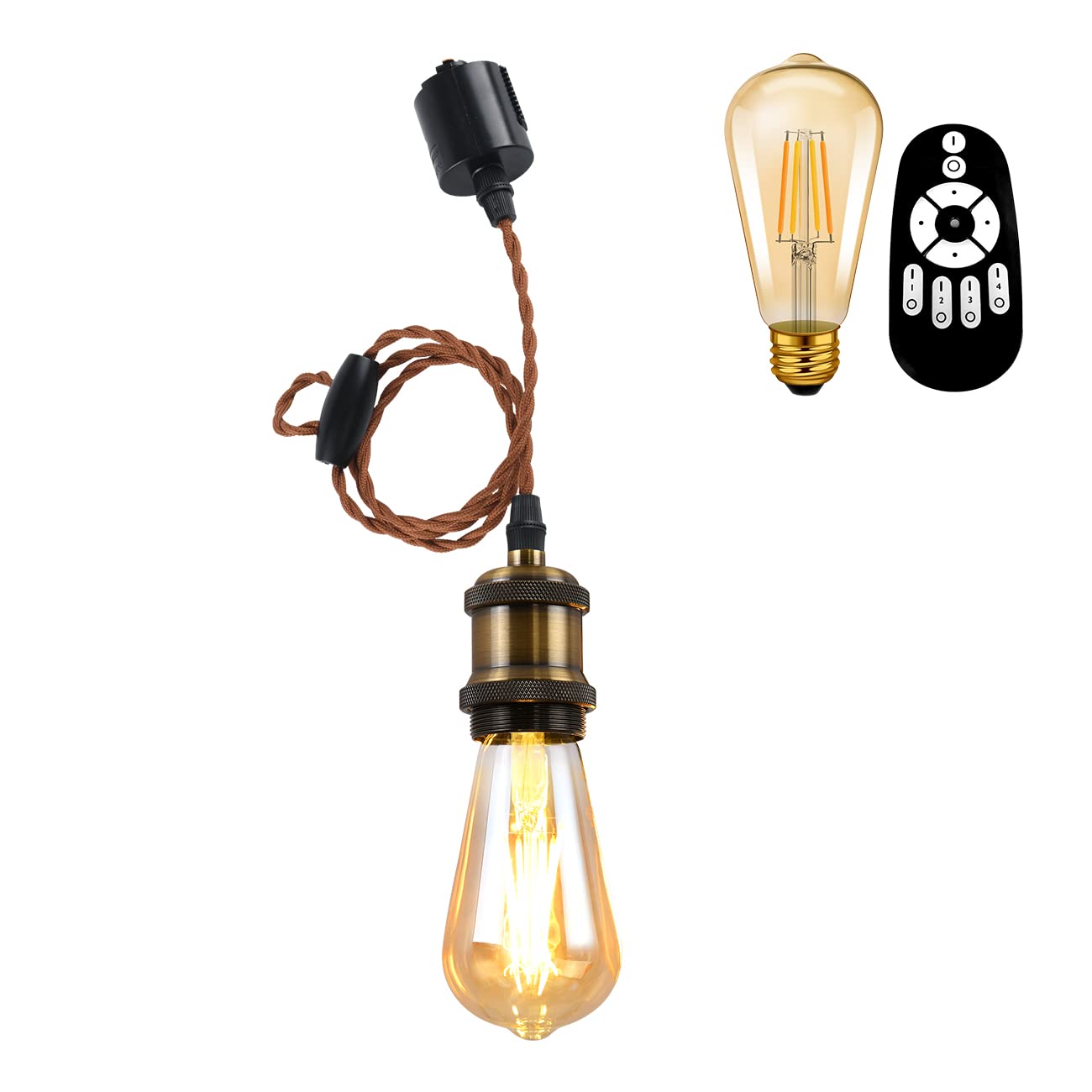 ANWIO Pendant Light for Wired Duct Rails, 6W (60W equivalent), E26 Base, 100cm Adjustable Length, Remote Control Included, Nordic Style Ceiling
ANWIO Pendant Light for Wired Duct Rails, 6W (60W equivalent), E26 Base, 100cm Adjustable Length, Remote Control Included, Nordic Style Ceiling