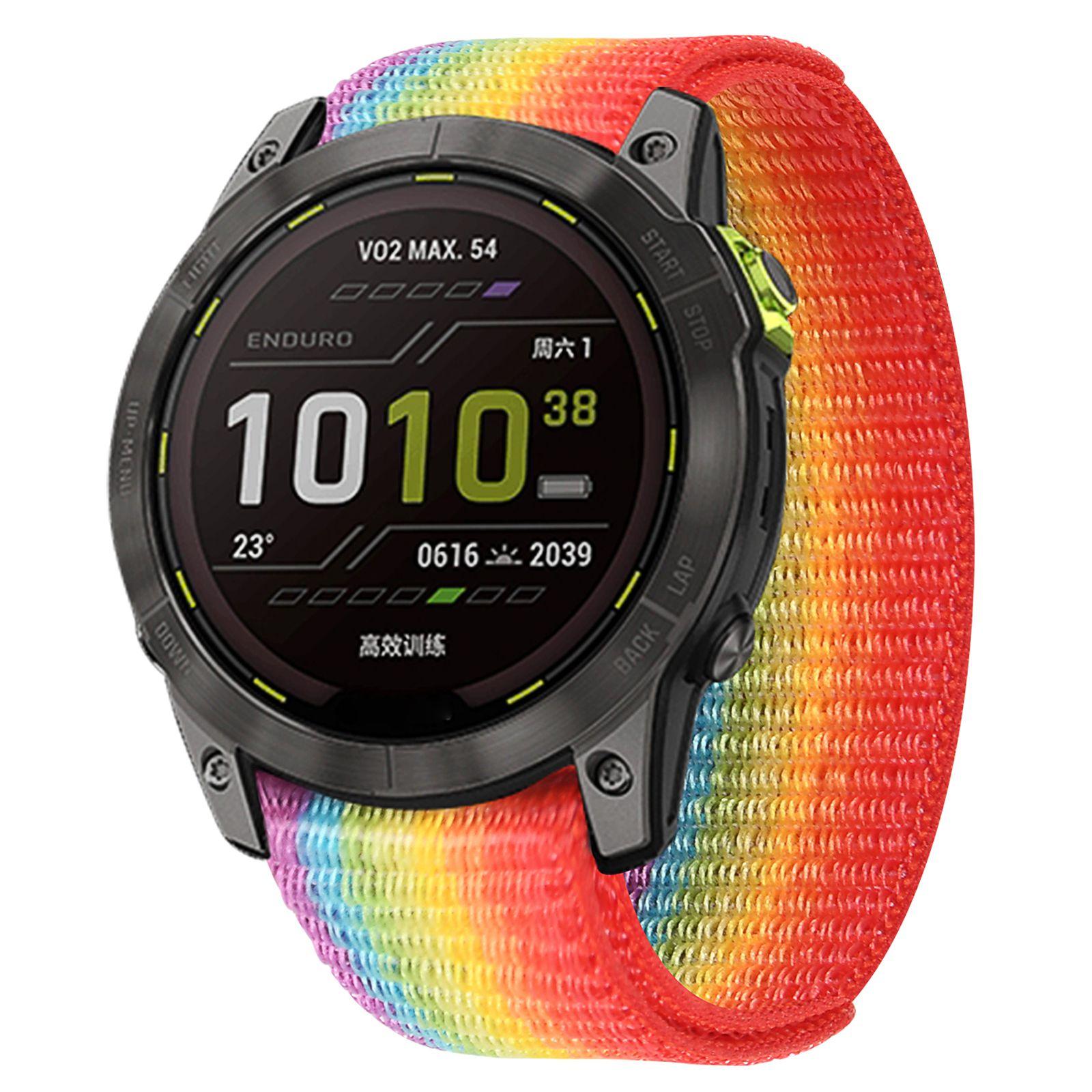 Для Garmin Descent G1/Fenix 7/6 Pro/5 Plus Нейлоновий ремінець для годинника Регульований спортивний петлевий ремінець Заміна браслета Rainbow
Для Garmin Descent G1/Fenix 7/6 Pro/5 Plus Нейлоновий ремінець для годинника Регульований спортивний петлевий ремінець Заміна браслета Rainbow
