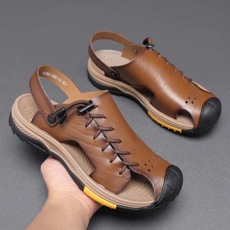 Men s Leather Sandals Summer 2022 New Fashion Comfortable Beach Shoes Designer Party Sandals 46
Men s Leather Sandals Summer 2022 New Fashion Comfortable Beach Shoes Designer Party Sandals 46