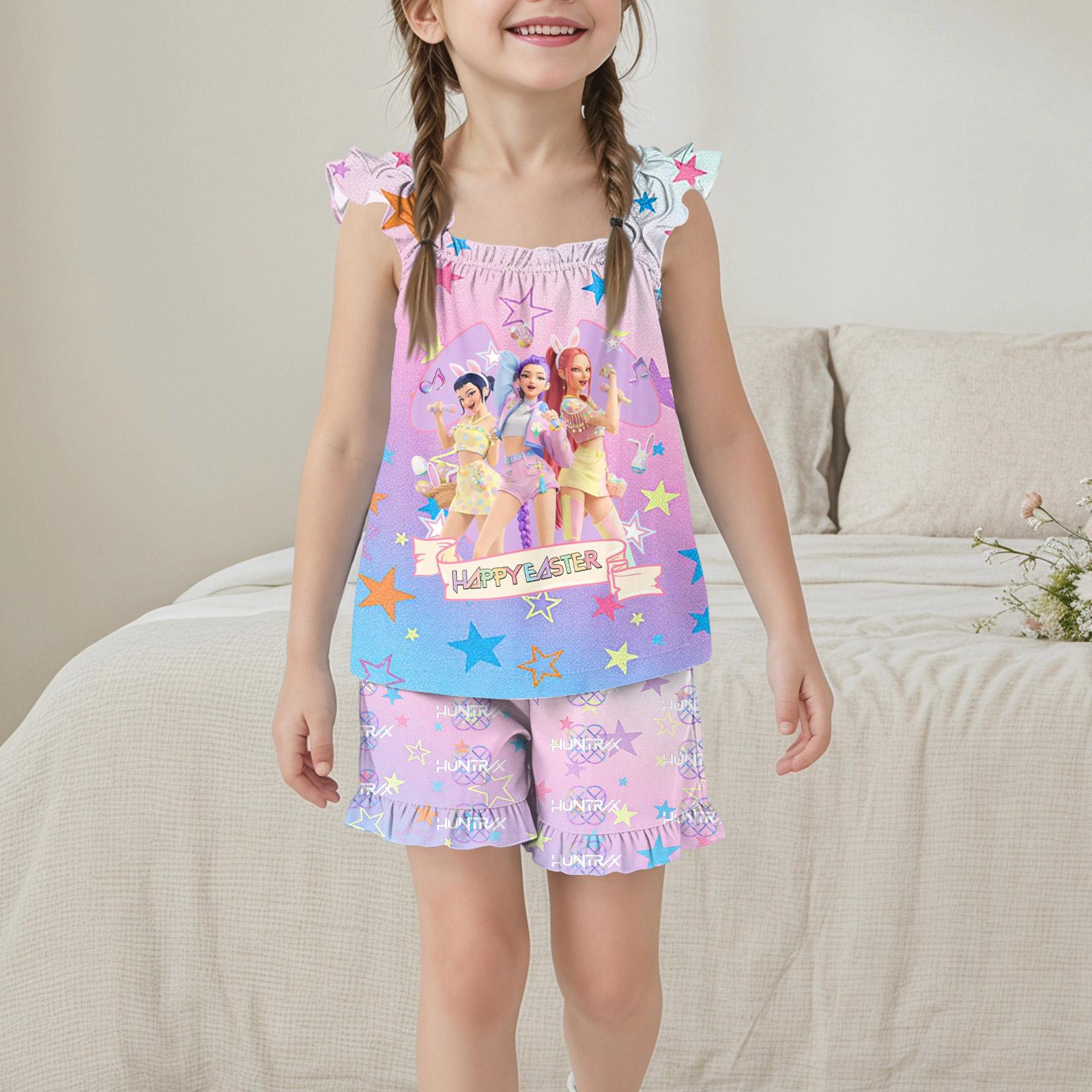 Girls Sleeveless Top and Shorts Set Loose Fit Casual Summer Outfit Kids Printed Two Piece Pajama Set Comfortable Homewear 120
Girls Sleeveless Top and Shorts Set Loose Fit Casual Summer Outfit Kids Printed Two Piece Pajama Set Comfortable Homewear 120