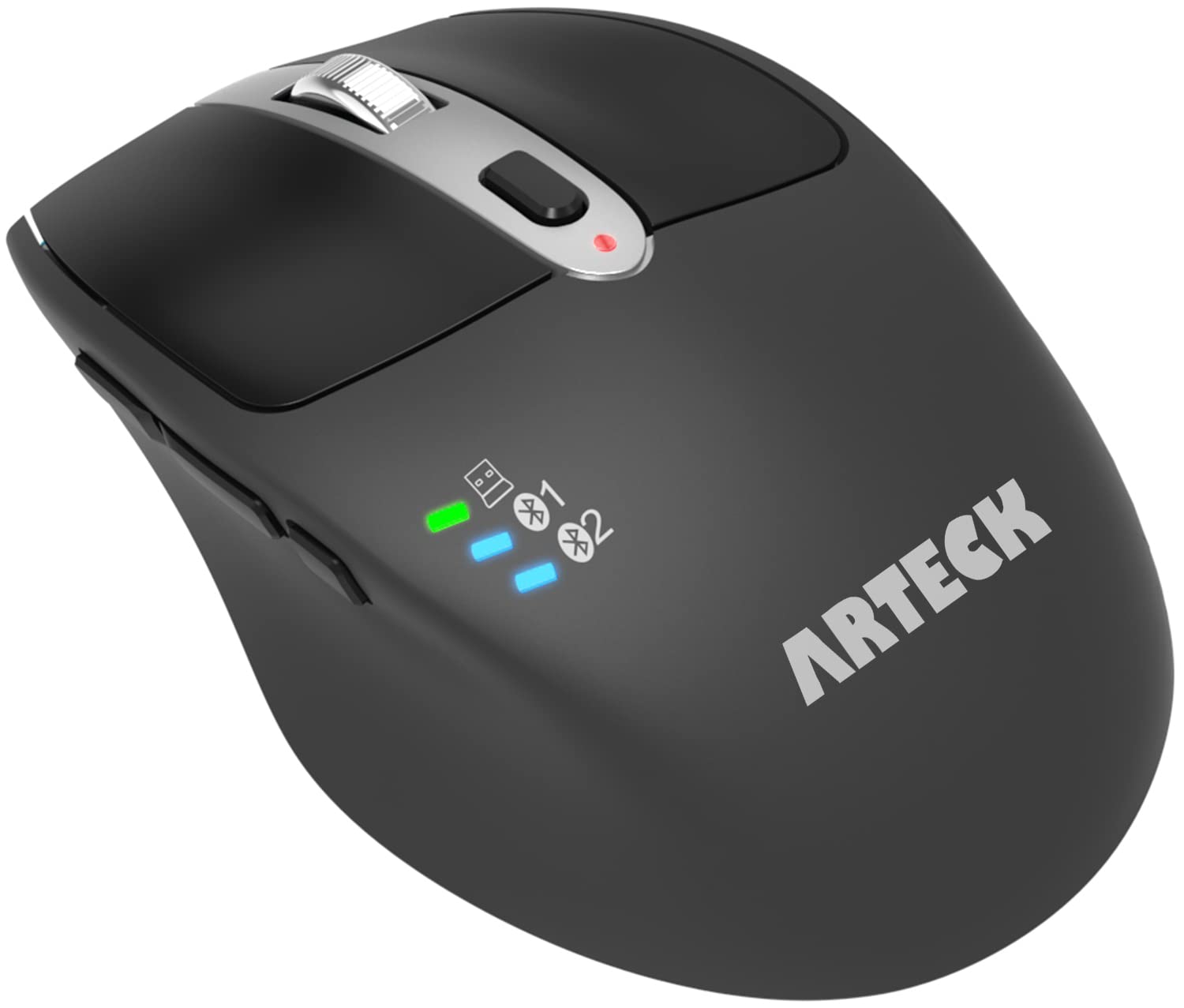 Arteck Wireless Bluetooth USB Ergonomic Quiet Compatible with and Windows Black Multi-Device Mouse, 2.4GHz, Receiver, Design, Right-Handed Click, чорний
Arteck Wireless Bluetooth USB Ergonomic Quiet Compatible with and Windows Black Multi-Device Mouse, 2.4GHz, Receiver, Design, Right-Handed Click, чорний