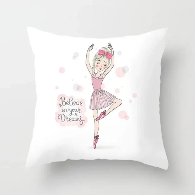 Cartoon Pink Dancing Girl Decorative Cushion Cover Square Polyester Pillowcase Car Sofa Bed Home Decor Pillow Cover 45X45CM 30x30cm слонова кістка
Cartoon Pink Dancing Girl Decorative Cushion Cover Square Polyester Pillowcase Car Sofa Bed Home Decor Pillow Cover 45X45CM 30x30cm слонова кістка