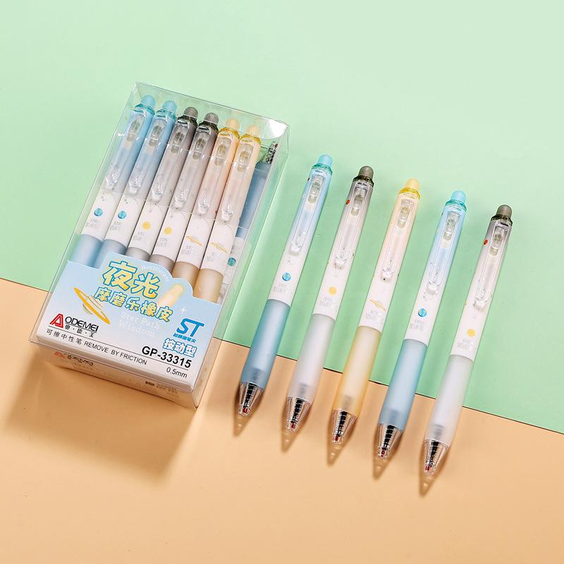 Thick Barrel Erasable Click Pen 0.5mm Bullet Tip, Blue/Black Carbon Black 12 pcs
Thick Barrel Erasable Click Pen 0.5mm Bullet Tip, Blue/Black Carbon Black 12 pcs