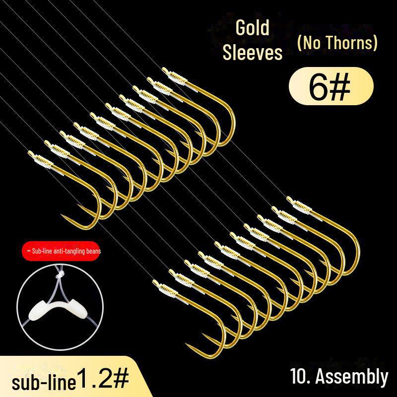 Набір волосіні для лову карася Gold Sleeve Anti-Tangle з подвійним гачком thornless 6# sub-line 1.2 No. 10 assembly-other
Набір волосіні для лову карася Gold Sleeve Anti-Tangle з подвійним гачком thornless 6# sub-line 1.2 No. 10 assembly-other