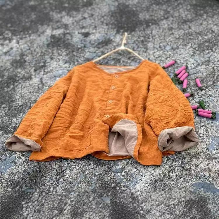 Winter Women Coats Vintage Button Solid Color O Neck Long Sleeve Pockets Coat One Size помаранчевий
Winter Women Coats Vintage Button Solid Color O Neck Long Sleeve Pockets Coat One Size помаранчевий