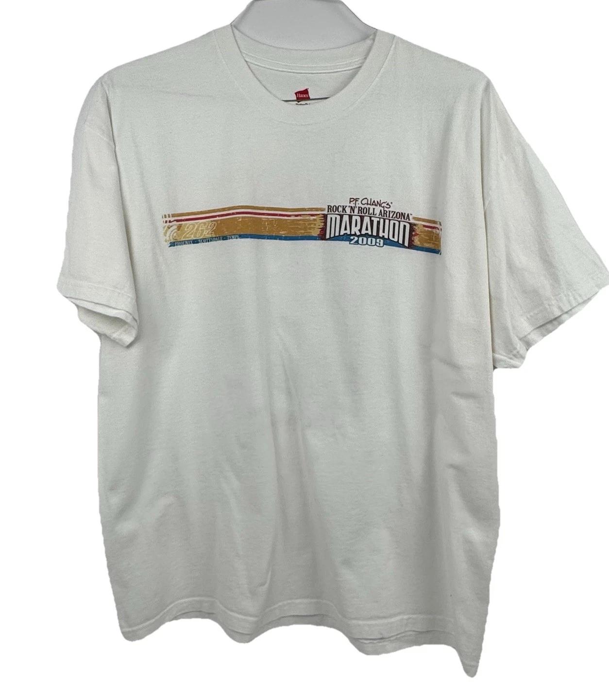 2009 P.F. Chang s Rock N Roll Arizona Marathon T-Shirt Cotton Hanes Unisex XL 2XL
2009 P.F. Chang s Rock N Roll Arizona Marathon T-Shirt Cotton Hanes Unisex XL 2XL
