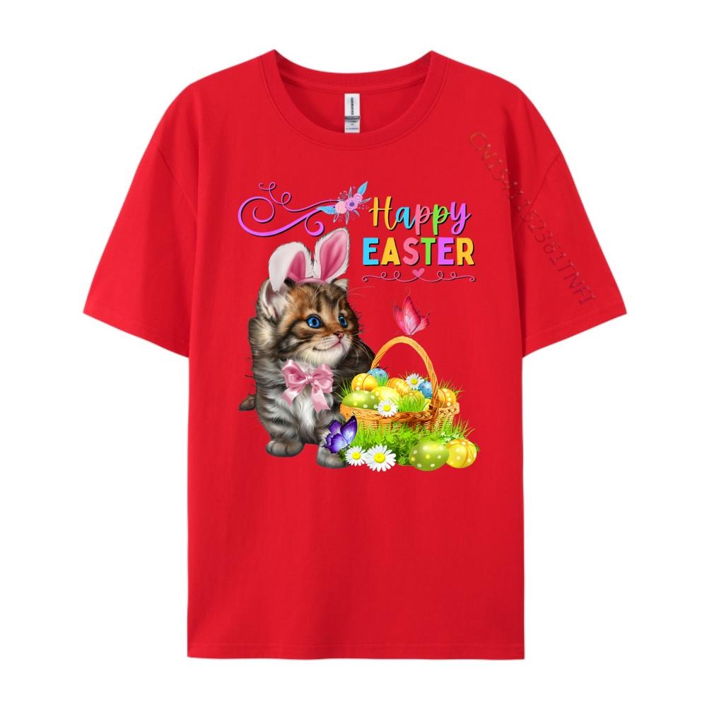 Cute Kitten Happy Easter Cat Bunny And Eggs Graphic T Shirts 100 Cotton T Shirts For Men Letter S
Cute Kitten Happy Easter Cat Bunny And Eggs Graphic T Shirts 100 Cotton T Shirts For Men Letter S