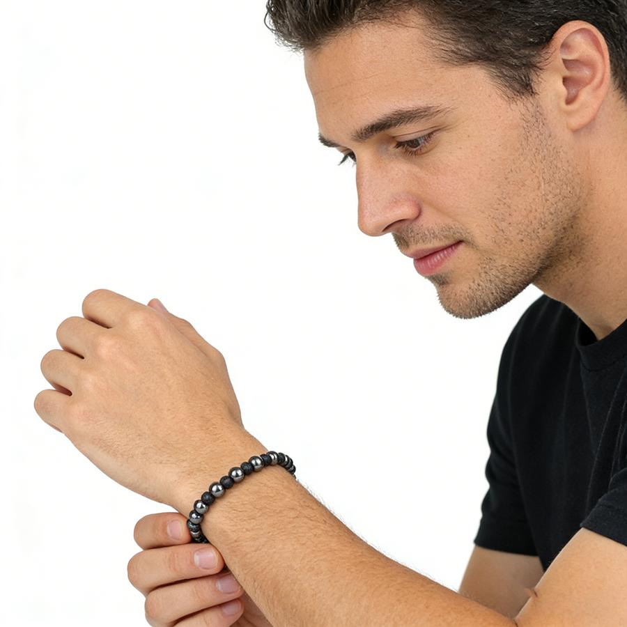 Noter 7 Types Of Stone Bracelets Men Tiger Eyes Lava Howlite Beads Hematite Meditation Healing Braslet Boyfriend Wrist Jewelry лавовий
Noter 7 Types Of Stone Bracelets Men Tiger Eyes Lava Howlite Beads Hematite Meditation Healing Braslet Boyfriend Wrist Jewelry лавовий