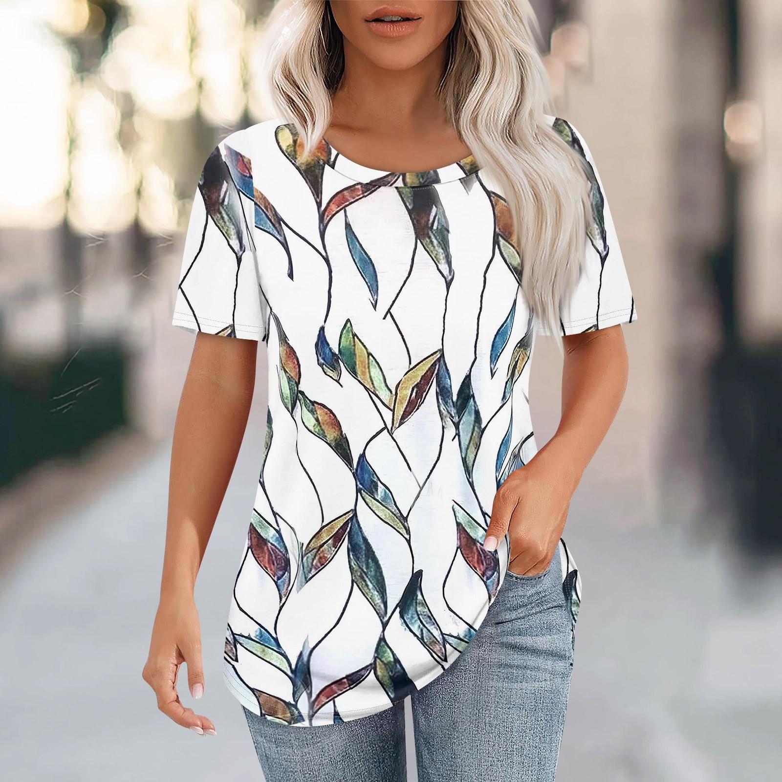 Женская модная повседневная футболка с цветочным принтом и круглым вырезом с коротким рукавом M
Женская модная повседневная футболка с цветочным принтом и круглым вырезом с коротким рукавом M