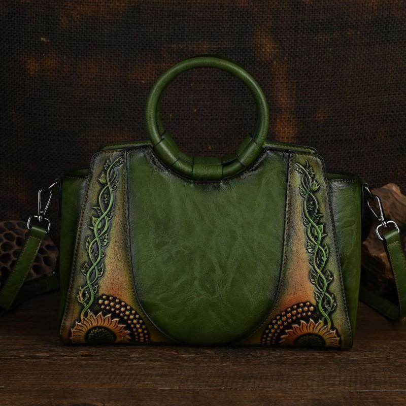 Johnature Vintage Embossed Exquisite Handbag Большая вместимость Универсальная женская сумка через плечо зелёный
Johnature Vintage Embossed Exquisite Handbag Большая вместимость Универсальная женская сумка через плечо зелёный