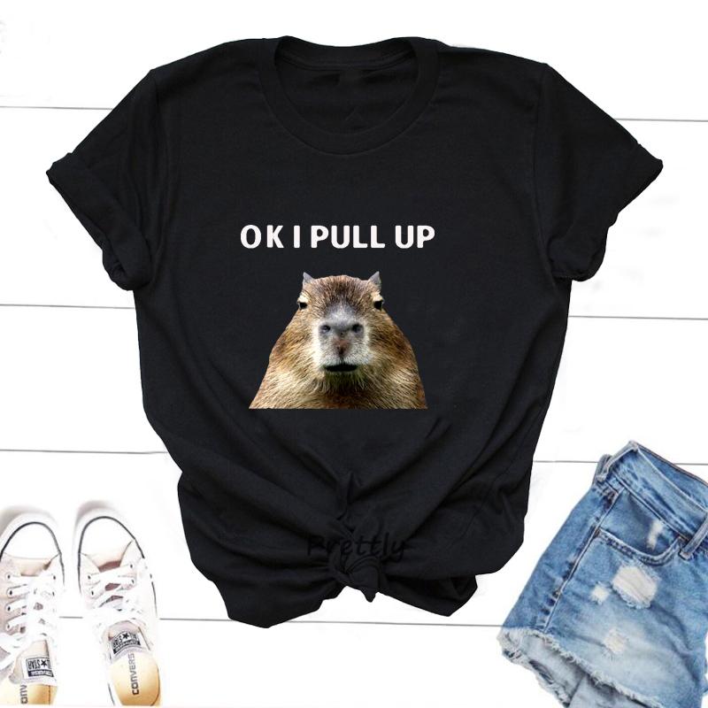 Хорошо, я подтягиваю Capybara Симпатичная футболка Животный принт Забавный мем Футболки Лето с коротким рукавом Женская футболка Streetwear Top
Хорошо, я подтягиваю Capybara Симпатичная футболка Животный принт Забавный мем Футболки Лето с коротким рукавом Женская футболка Streetwear Top