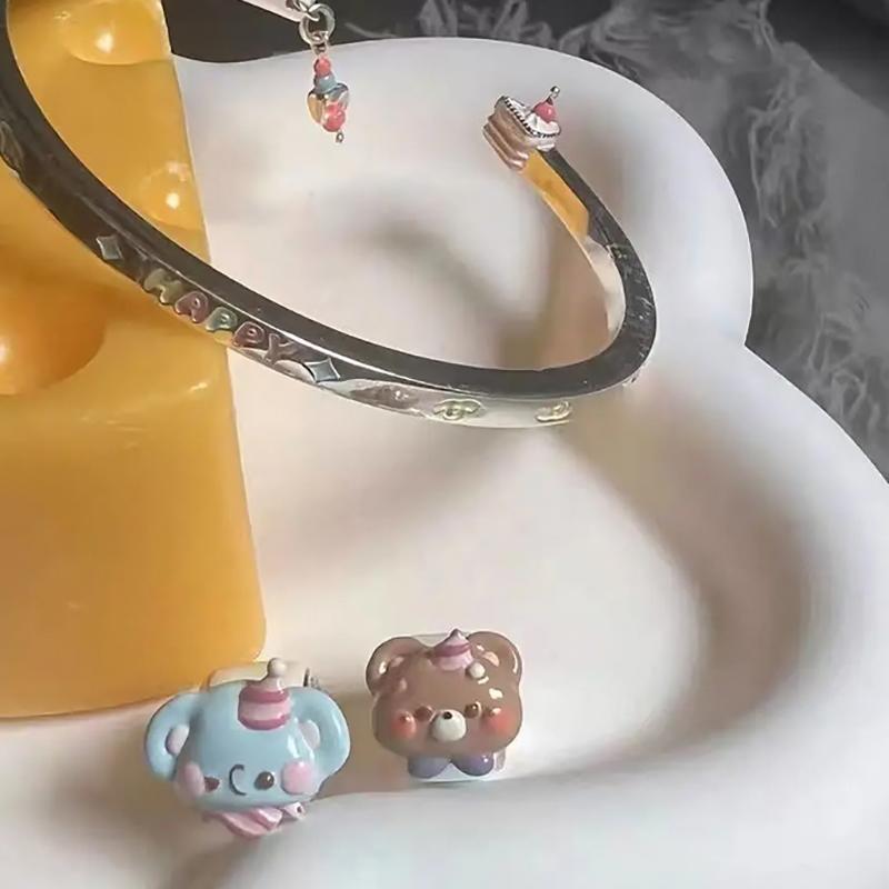 Bear Party Beads Small Bracelet Cute Cartoon Bear Bracelet Small Cake Small Fork Bracelet
Bear Party Beads Small Bracelet Cute Cartoon Bear Bracelet Small Cake Small Fork Bracelet